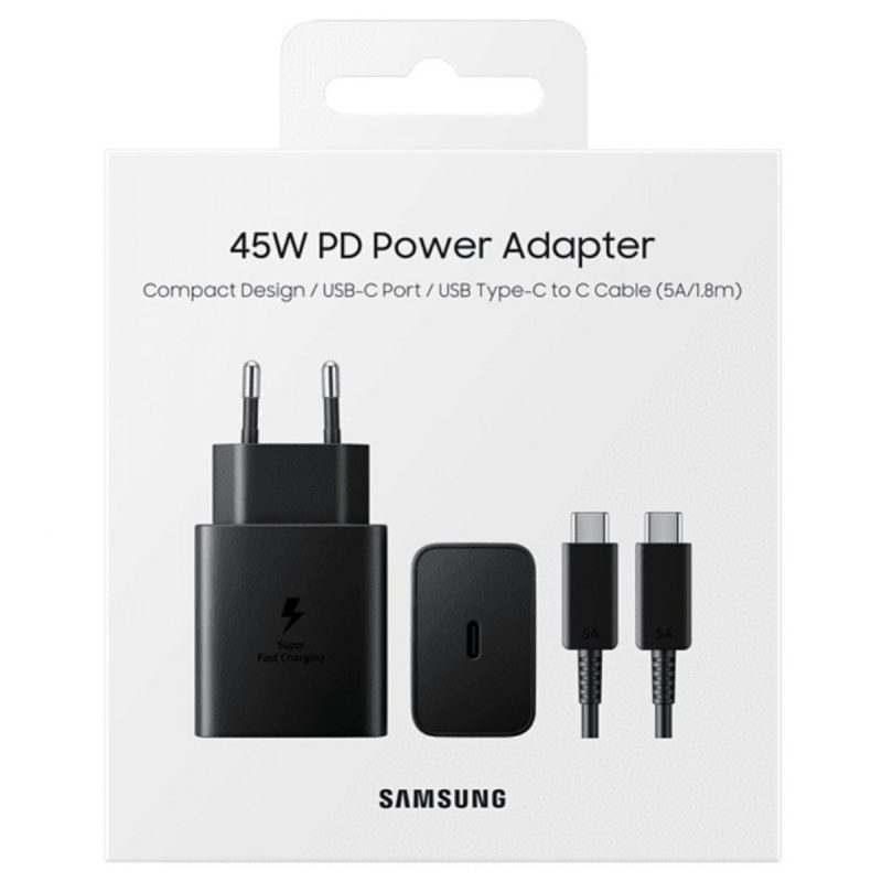 Samsung 45W PD Super Fast Power Adapter with C to C cable
