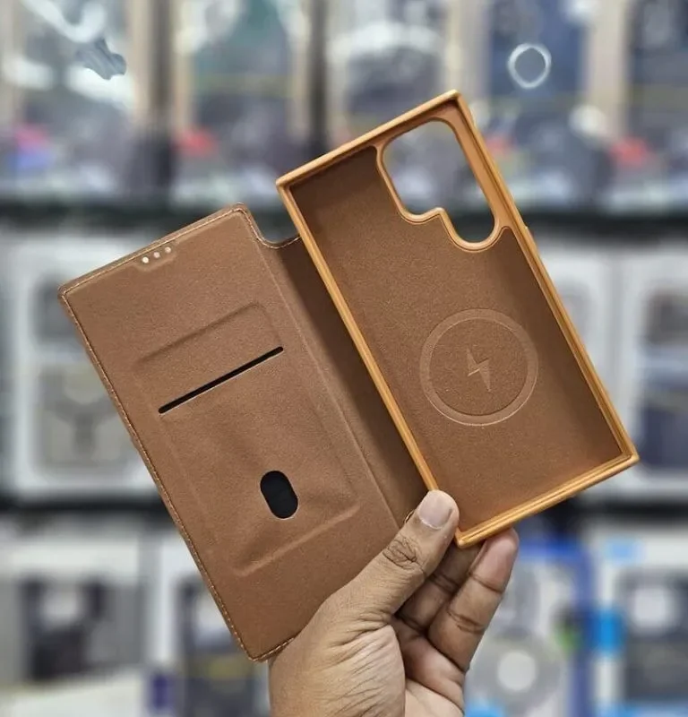 Leather-Flip-Case-With-Wireless-Charging-Support