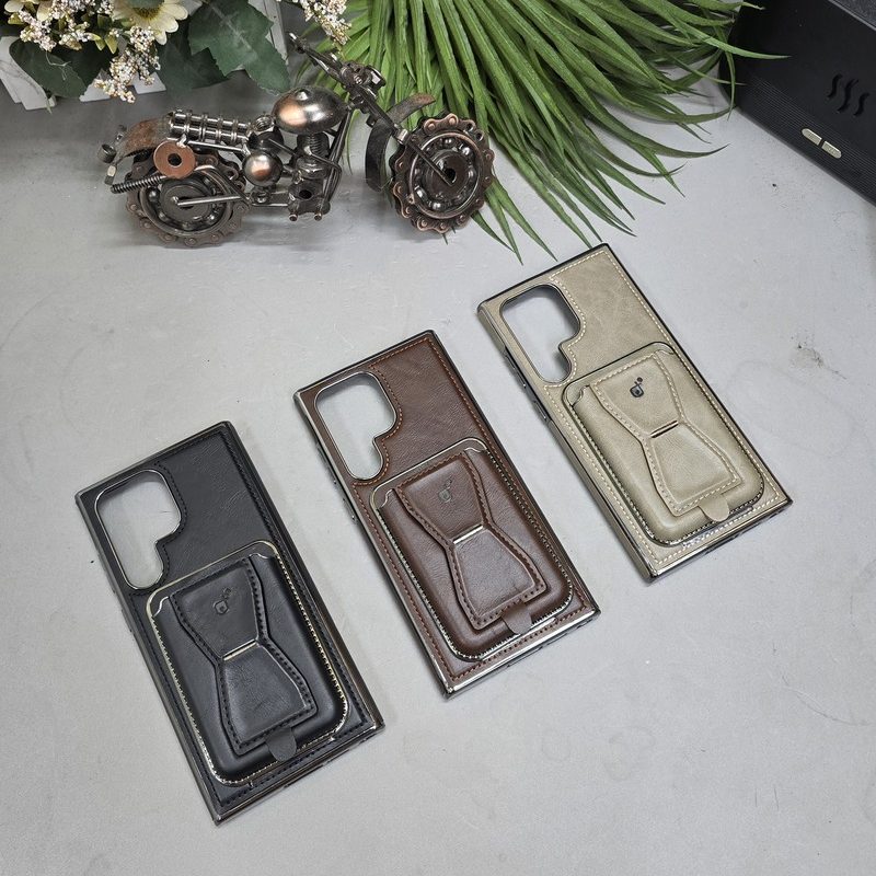 Premium Leather Case With Card Holder And Magsafe Support Samsung