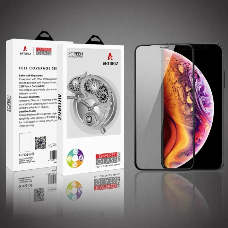 Artoriz premium 3d full cover anti fingerprint anti-glare matte screen protector tempered glass