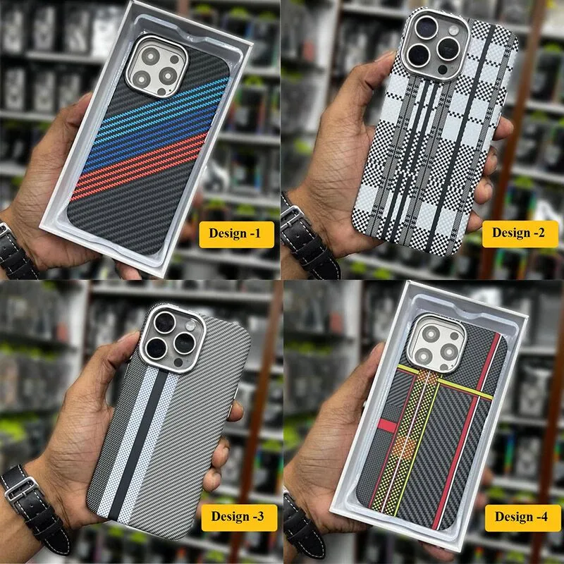 Polycarbonate Carbon Fiber Design Magsafe Case Available For Iphone
