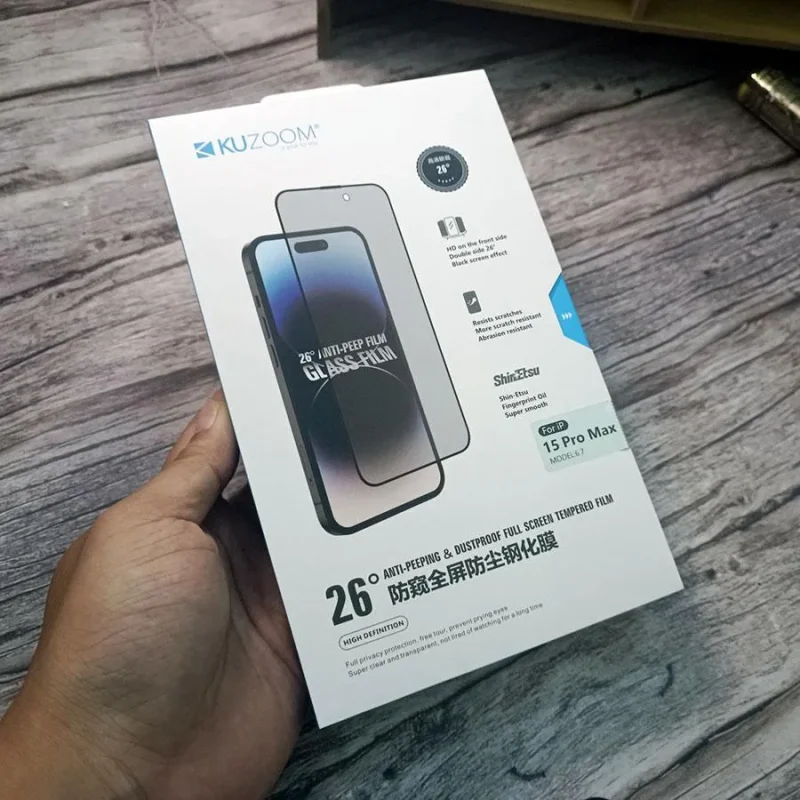 Kuzoom Anti-Peeping Tempered Glass for iPhone