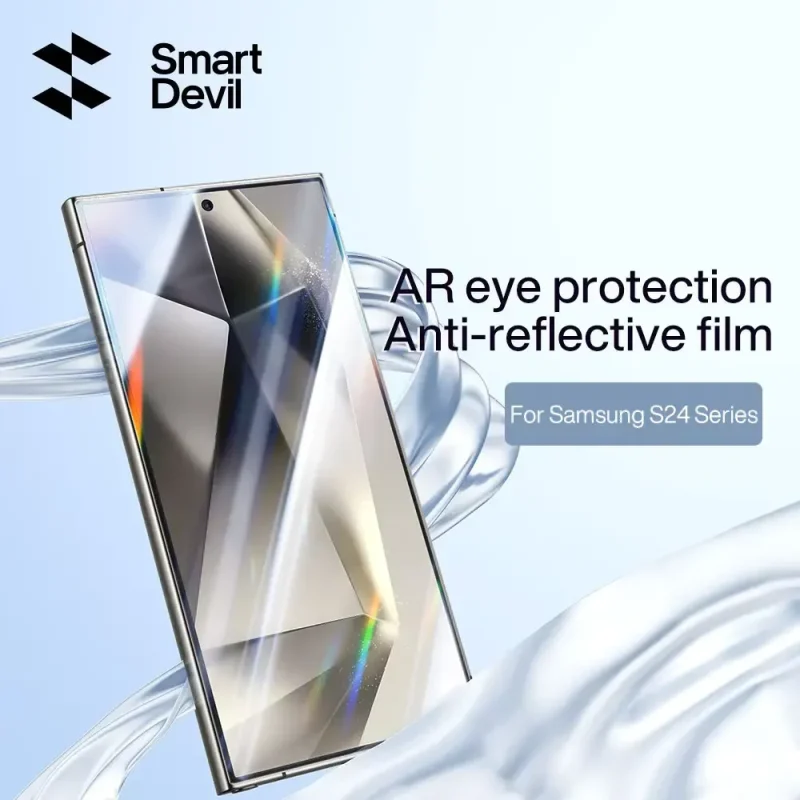 SmartDevil HD Anti-Reflection Full Coverage Tempered Glass Screen Protector for Samsung S24 Ultra