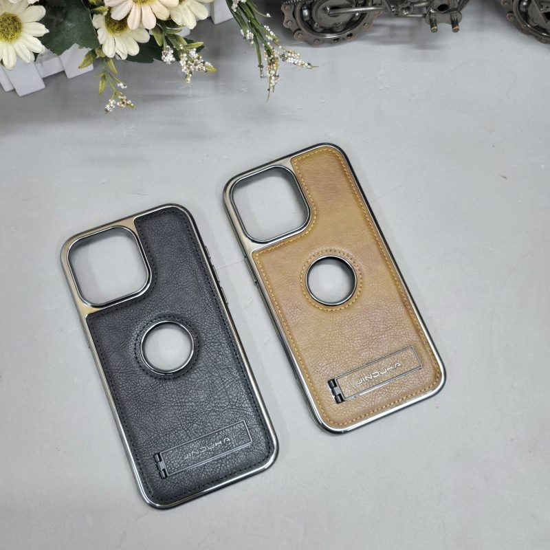 JINDUKA Premium Pu Leather Stand Case With Magsafe Support For iphone