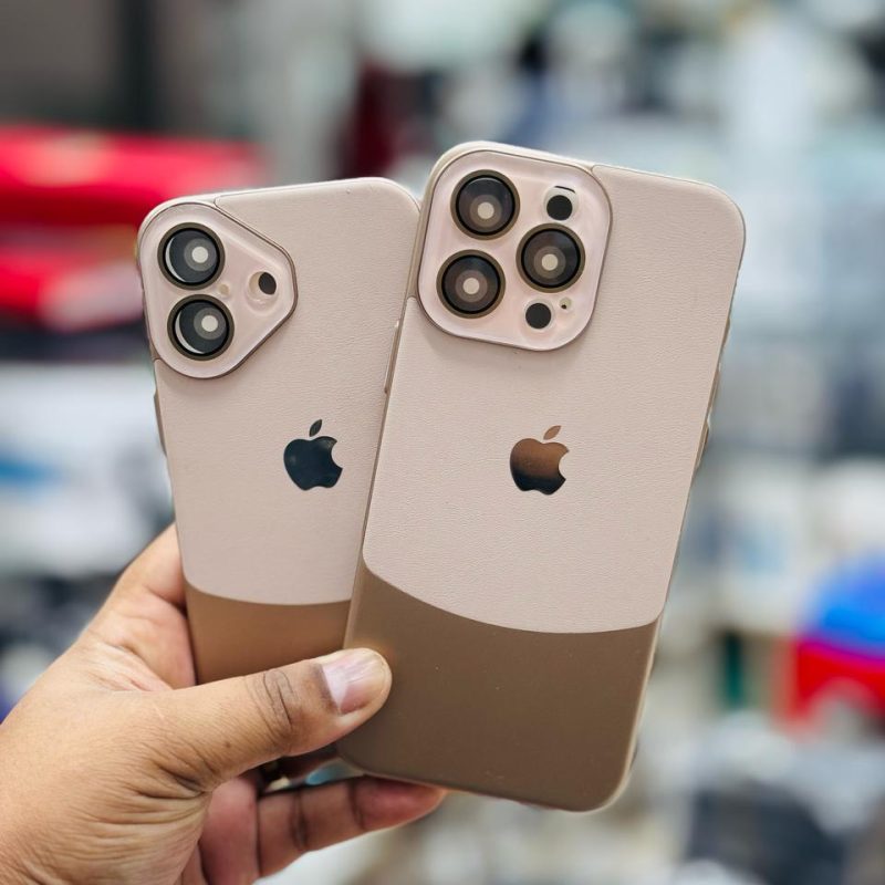 Pu leather Pc Hard Case With Camera Lens Protection for iphone