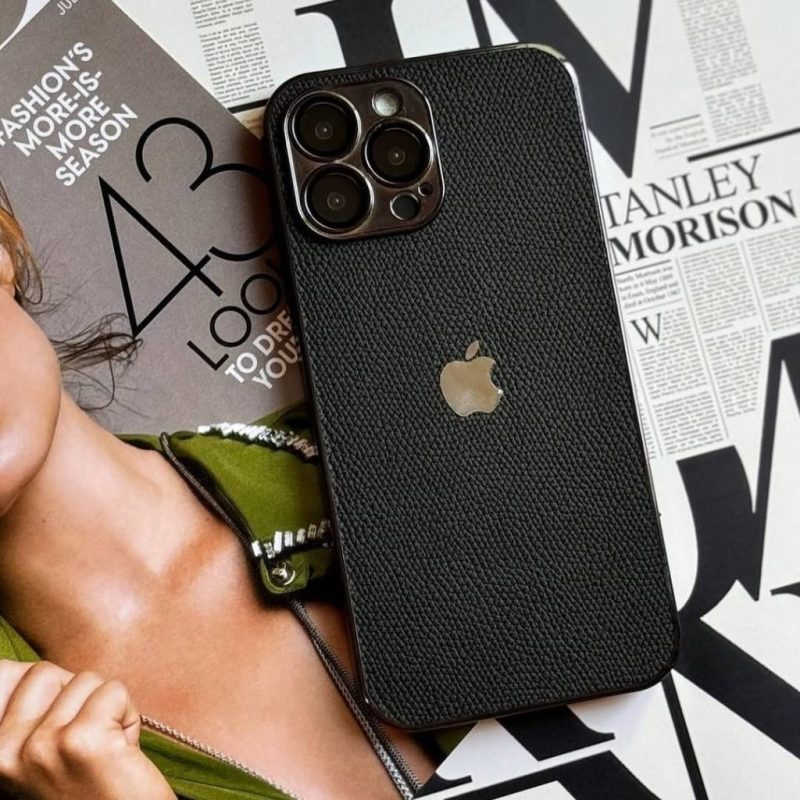 Leather Texture Case Available With Camera Lens Protection for iphone