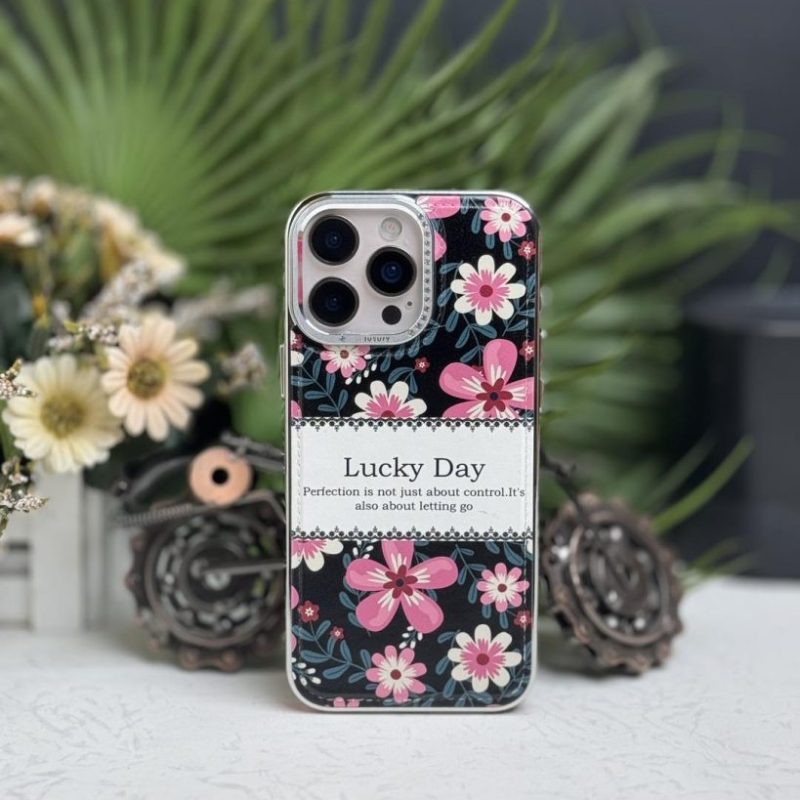 Premium Floral Design Case With Metal Camera Bump Case Available For iPhone