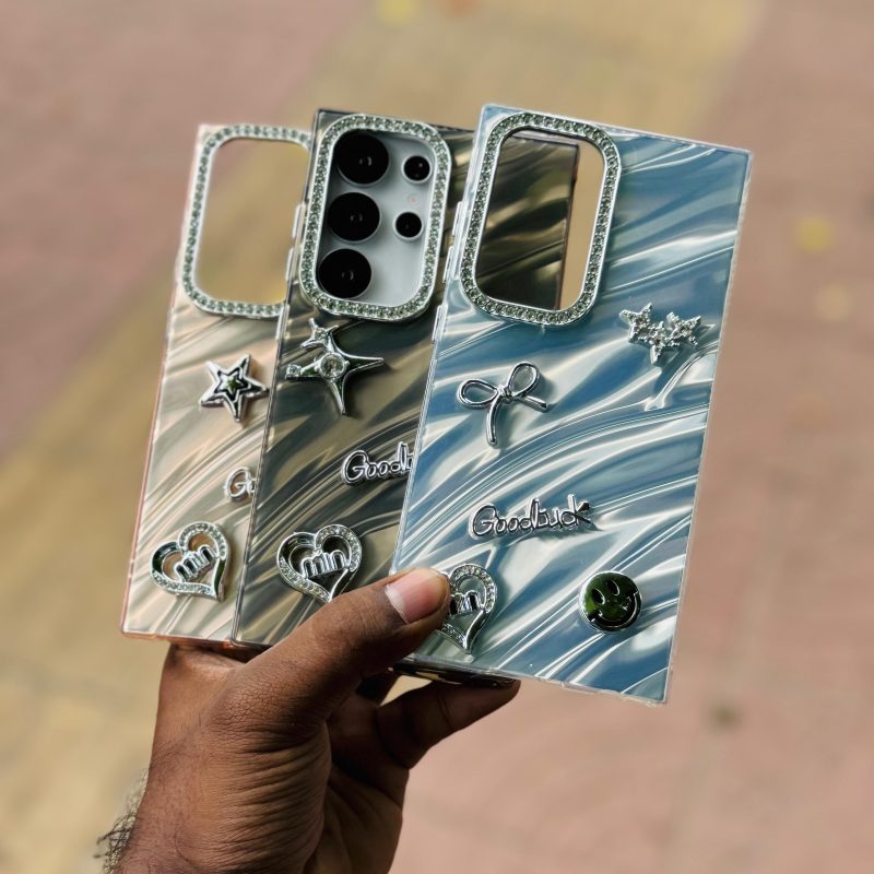 New Design Waves Case With Stone Work Case Available For Samsung