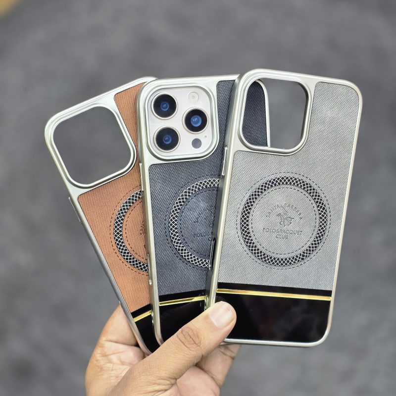 Fabric Textured Design Magsafe Support Hard Case For iphone