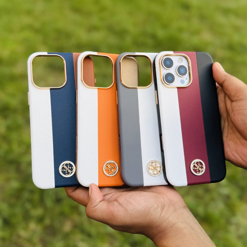 RMO Brand Premium Leather Textured Hard Case With Camera Matel Bumper