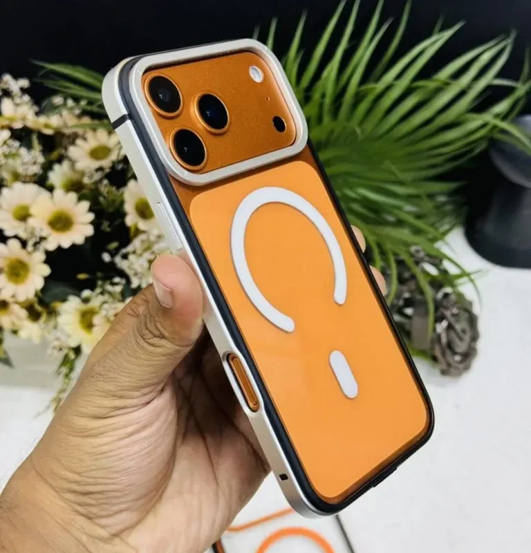 Anyland Brand Premium Anti Yellow Matel Magsafe Support Clear Case Available for iphone 17pro Max, 17pro