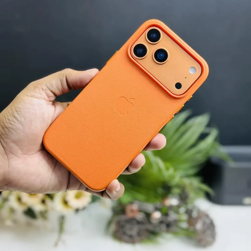 Apple Official Magsafe Leather Case With MagSafe Animation Support Case available for iPhone 17 Pro,17 Pro max