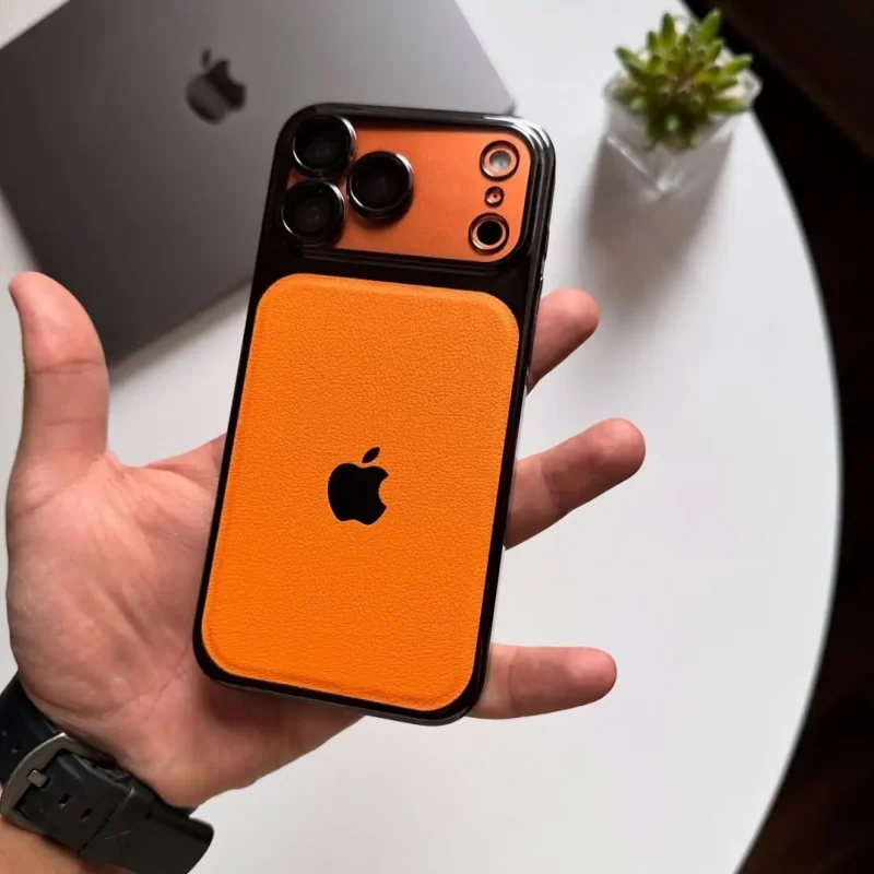 New Leather case with camera lens protection case available for iPhone