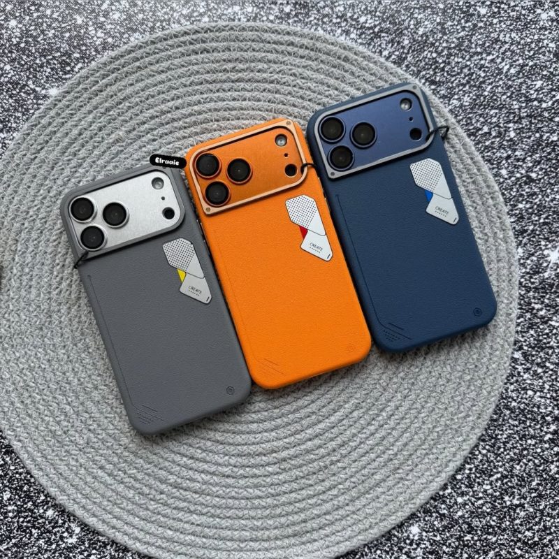 Kadiou Premium Pu Leather Magsafe Support Hard Case