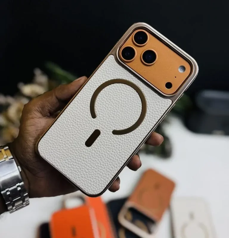 Tadagee Premium Hand feel Leather Case With Magsafe Support Case Available for iPhone