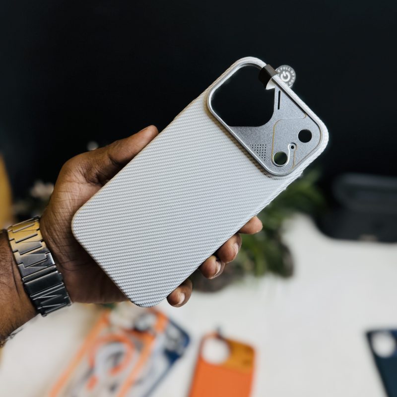 Tadamall Carbon Design Slim Magsafe Support Hard Case Available for iphone 17pro Max, 17pro #Color - Orange, White, Blue