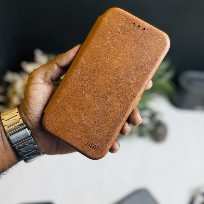 Pu Leather  Flip Tpu Soft Case With Camera Frame Design