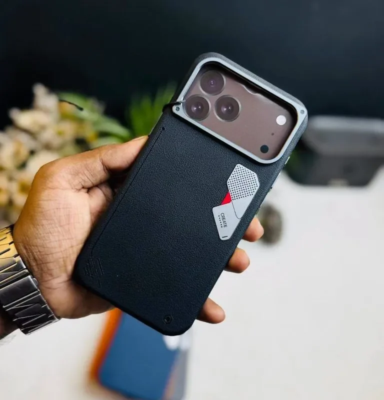 Kadi Ou Premium Leather Design MagSafe Case with Metal Bump | iPhone 17 & 16 & 15 Pro Max