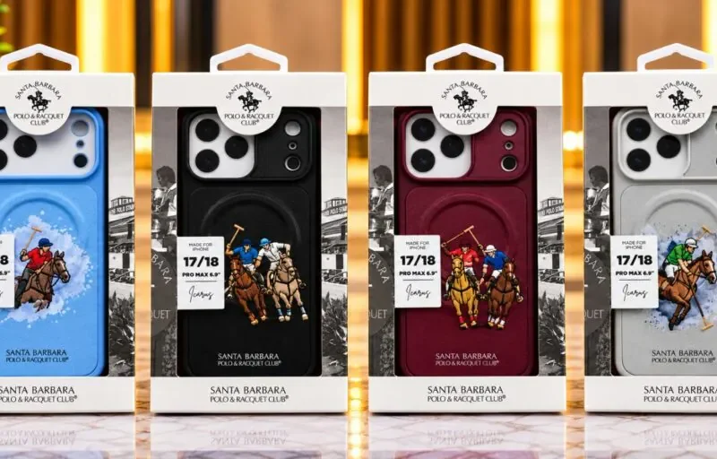 Original Santa Barbara Polo & Racquet Club Icarus Series Magnetic MagSafe Leather Shockproof Case for iPhone 17 Pro Max & iPhone 18 Pro Max