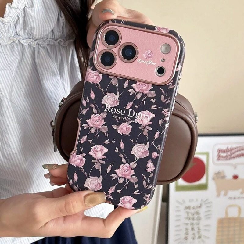 Floral Aesthetic Case for iPhone (iPhone 13 to 17 Pro Max) | Cute Flower Designer Cover in Bangladesh