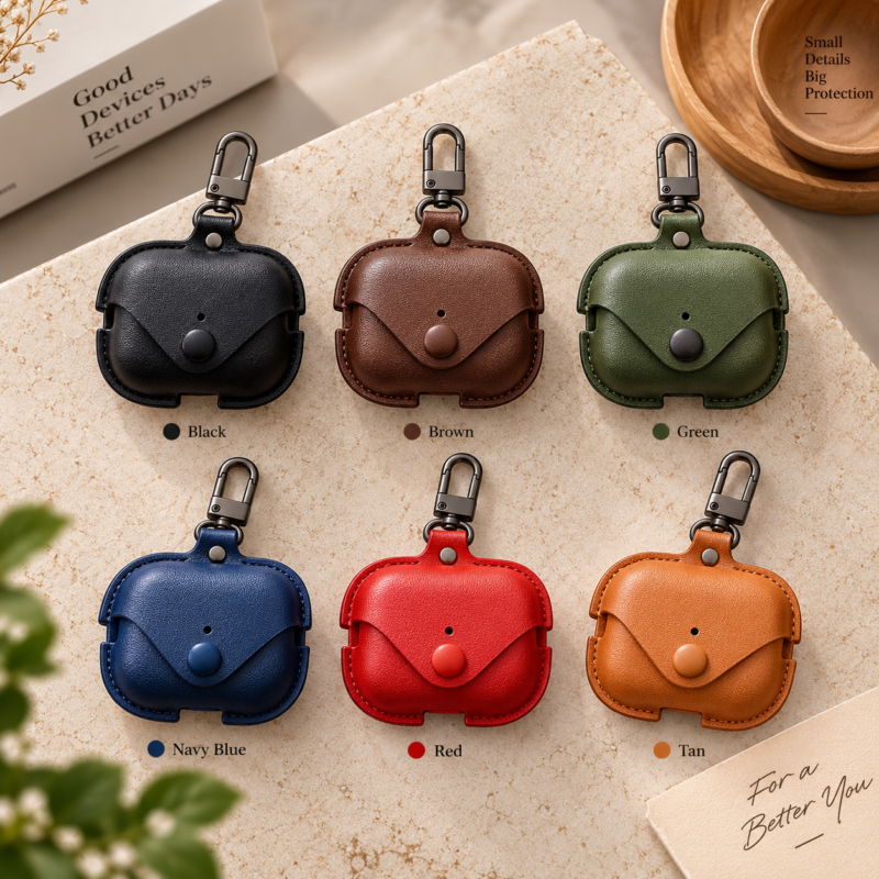 Pu Leather Airpord Case For Airpod Pro, Pro 2, Airpod Pro 3, Airpod 4